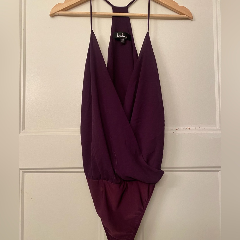 Purple Halter Bodysuit